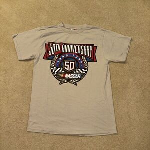 Vintage 90s 1948-1998 NASCAR Racing 50th Anniversary Shirt Tan Men’s Size M